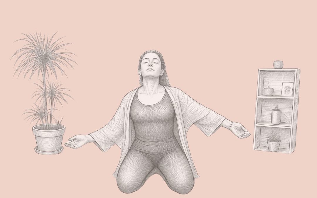 Femme qui stimule son meridien du coeur en pratiquant le Yin Yoga